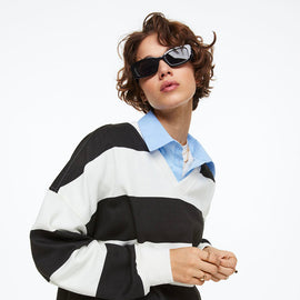 Oversized V-neck Sweatshirt